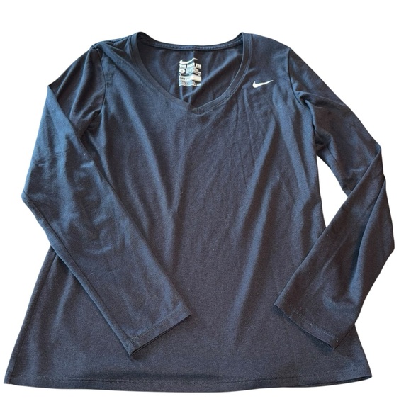 Nike Tops - The Nike Tee Dri Fit Women’s Size Small Long Sleeve Tee Athletic Cut V-Neck